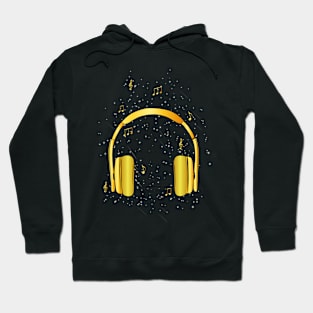 Gold Earphone Hoodie